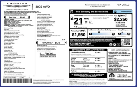 Photos of 2020 Chrysler 300 S for sale in Jacksonville, FL at Auto Boutique Florida