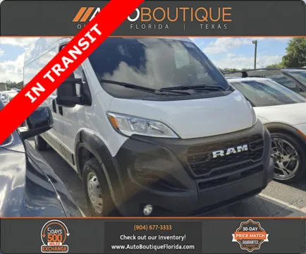 White 2023 Ram ProMaster Cargo Van 3500 159 WB for sale in Jacksonville, FL