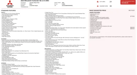 Photos of 2023 Mitsubishi Outlander SE Black Edition for sale in Jacksonville, FL at Auto Boutique Florida