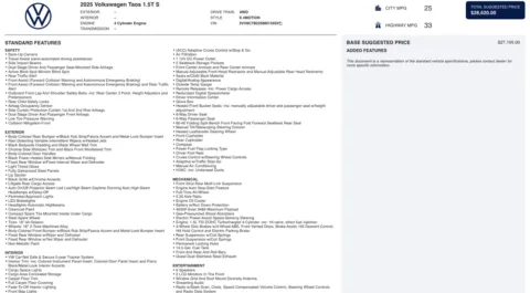 Photos of 2025 Volkswagen Taos S for sale in Jacksonville, FL at Auto Boutique Florida