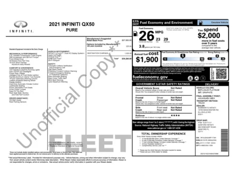 Photos of 2021 INFINITI QX50 PURE for sale in Jacksonville, FL at Auto Boutique Florida