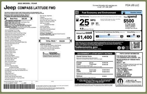 Photos of 2022 Jeep Compass Latitude for sale in Jacksonville, FL at Auto Boutique Florida