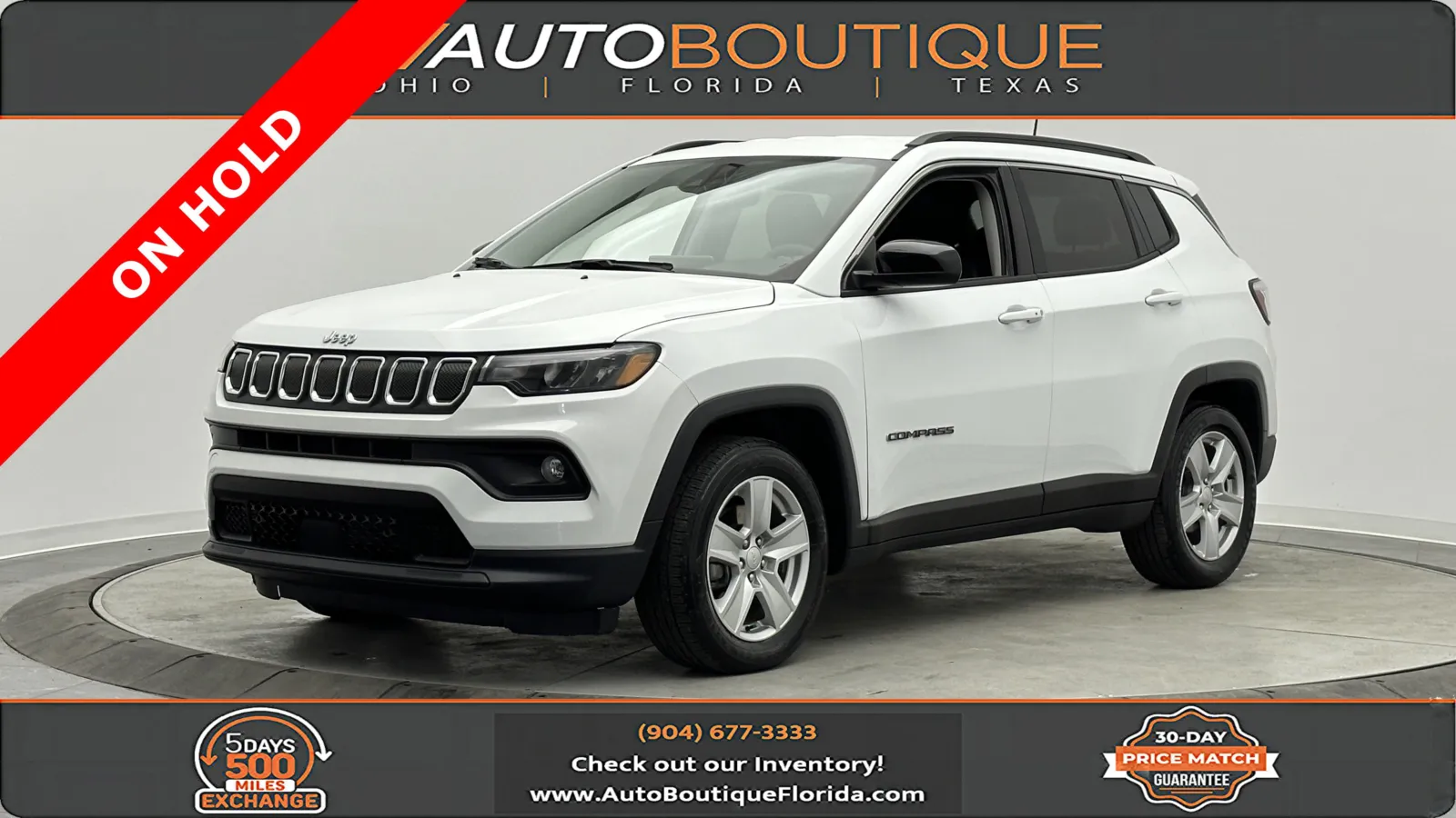 White 2022 Jeep Compass Latitude for sale in Jacksonville, FL