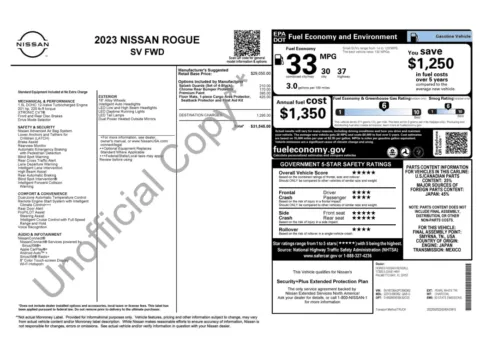 Photos of 2023 Nissan Rogue SV for sale in Jacksonville, FL at Auto Boutique Florida