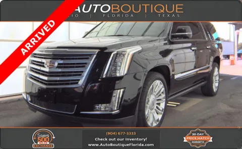Black 2017 Cadillac Escalade ESV Platinum for sale in Jacksonville, FL