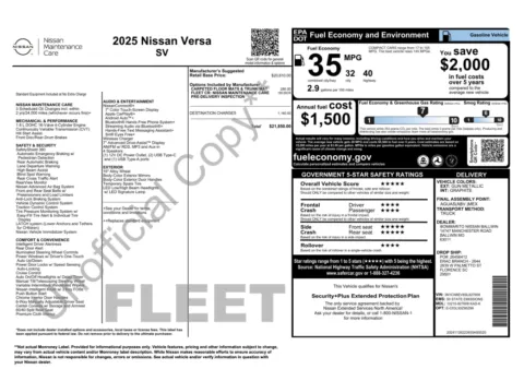 More photos of 2025 Nissan Versa SV at Auto Boutique Florida, FL