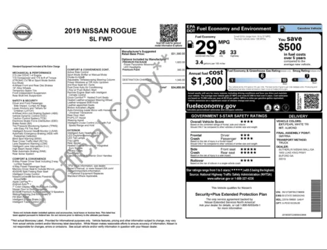 Photos of 2019 Nissan Rogue SL for sale in Jacksonville, FL at Auto Boutique Florida