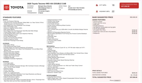 Photos of 2020 Toyota Tacoma TRD Off Road for sale in Jacksonville, FL at Auto Boutique Florida