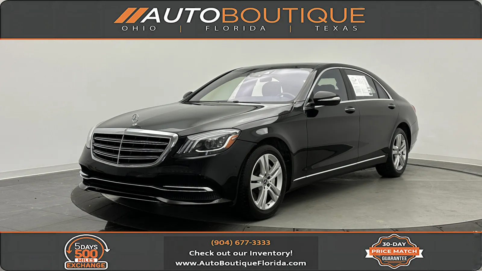 Black 2019 Mercedes-Benz S-Class S 450 for sale in Jacksonville, FL