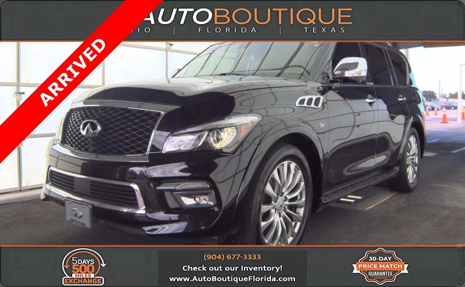 Black 2017 INFINITI QX80 for sale in Jacksonville, FL