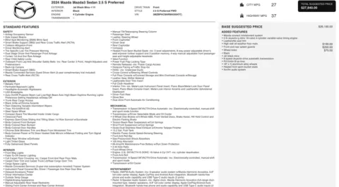 More photos of 2024 Mazda Mazda3 Sedan 2.5 S Preferred at Auto Boutique Florida, FL