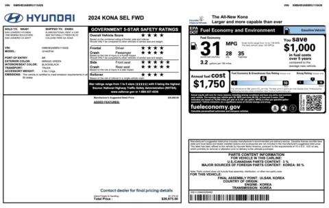 More photos of 2024 Hyundai Kona SEL at Auto Boutique Florida, FL
