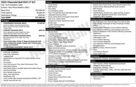 More photos of 2022 Chevrolet Bolt EUV LT at Jim Norton Chevrolet, OK