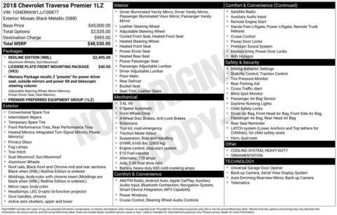 More photos of 2018 Chevrolet Traverse Premier at Jim Norton Chevrolet, OK