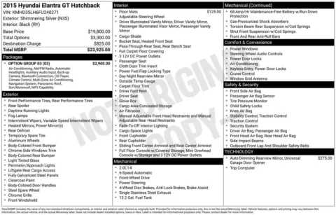 More photos of 2015 Hyundai Elantra GT at Jim Norton Chevrolet, OK