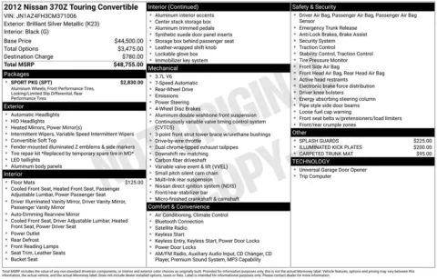 More photos of 2012 Nissan 370Z Touring at Jim Norton Chevrolet, OK