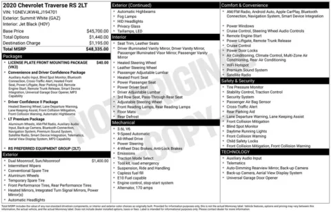 More photos of 2020 Chevrolet Traverse RS at Jim Norton Chevrolet, OK