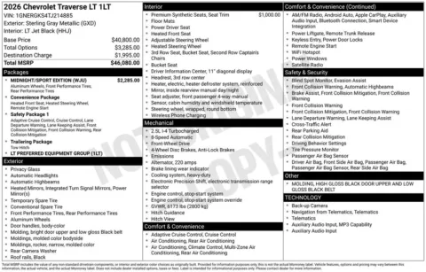 More photos of 2026 Chevrolet Traverse LT at Jim Norton Chevrolet, OK