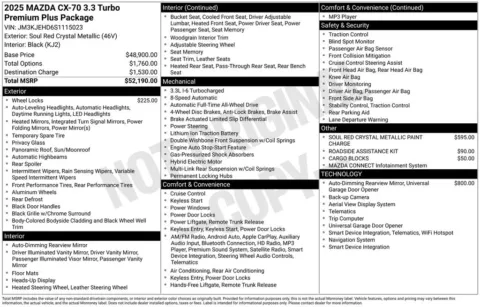 More photos of 2025 Mazda CX-70 3.3 Turbo Premium Plus at Jim Norton Chevrolet, OK