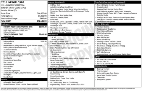 More photos of 2016 INFINITI QX80 at Jim Norton Chevrolet, OK