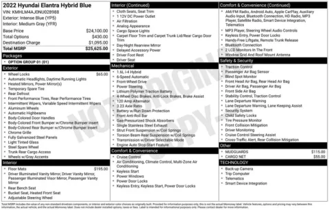 More photos of 2022 Hyundai Elantra Hybrid Blue at Jim Norton Chevrolet, OK