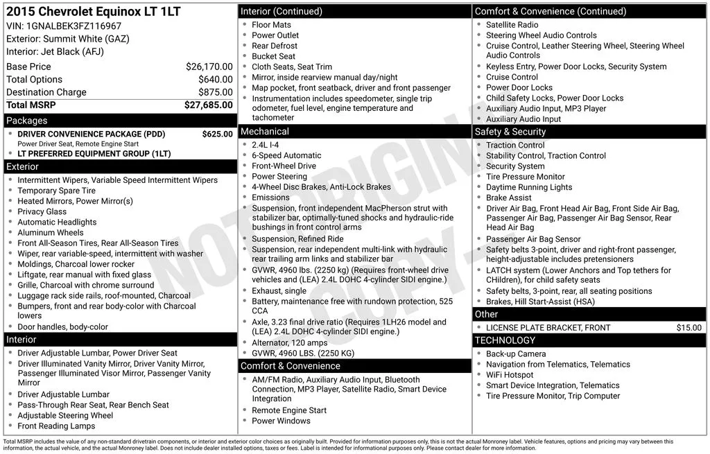 2015 Chevrolet Equinox LT for sale in Broken Arrow, OK