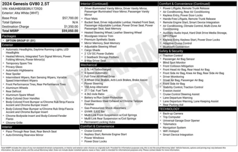 More photos of 2024 Genesis GV80 2.5T at Jim Norton Chevrolet, OK