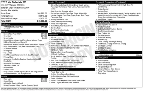 More photos of 2020 Kia Telluride SX at Jim Norton Chevrolet, OK