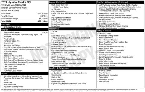 More photos of 2024 Hyundai Elantra SEL at Jim Norton Chevrolet, OK