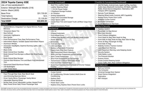 More photos of 2024 Toyota Camry XSE at Jim Norton Chevrolet, OK