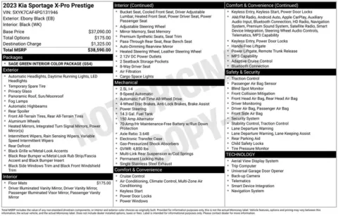 Black 2023 Kia Sportage X-Pro Prestige for sale in Broken Arrow, OK