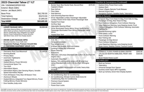 Photos of 2023 Chevrolet Tahoe LT for sale in Broken Arrow, OK at Jim Norton Chevrolet