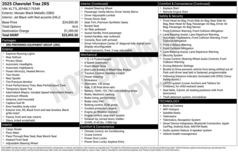 More photos of 2025 Chevrolet Trax 2RS at Jim Norton Chevrolet, OK