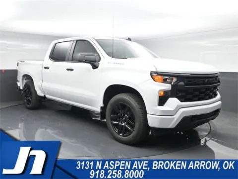 White 2025 Chevrolet Silverado 1500 Custom for sale in Broken Arrow, OK