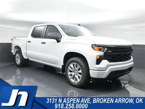 White 2025 Chevrolet Silverado 1500 Custom for sale in Broken Arrow, OK