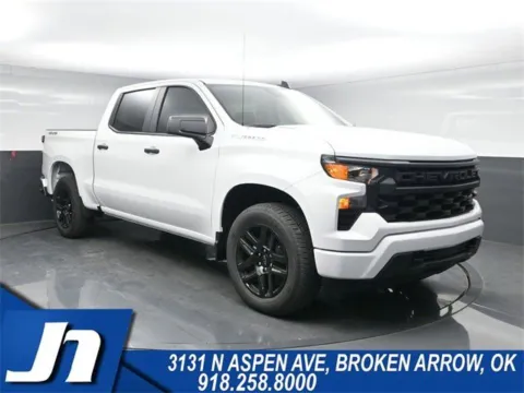 White 2025 Chevrolet Silverado 1500 Custom for sale in Broken Arrow, OK