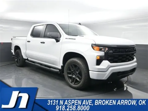 White 2025 Chevrolet Silverado 1500 Custom for sale in Broken Arrow, OK