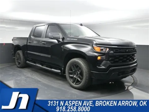Black 2025 Chevrolet Silverado 1500 Custom for sale in Broken Arrow, OK