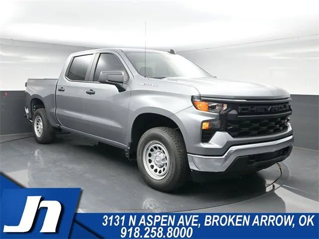 Gray 2025 Chevrolet Silverado 1500 WT for sale in Broken Arrow, OK