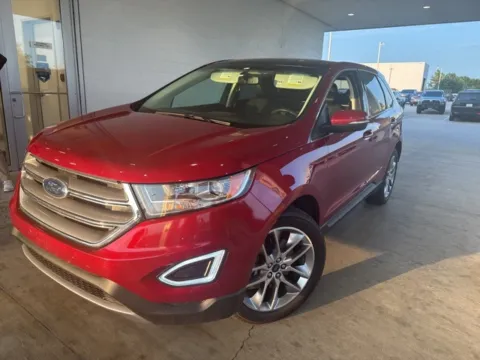 Red 2017 Ford Edge Titanium for sale in Broken Arrow, OK