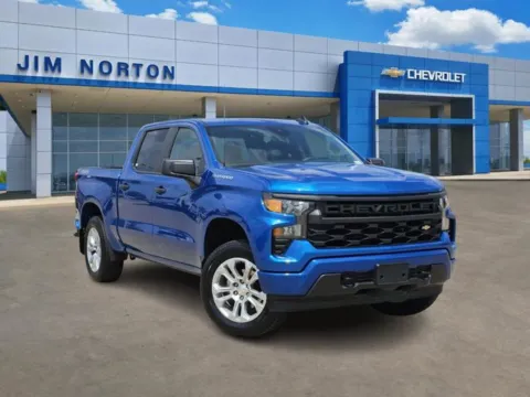 Blue 2022 Chevrolet Silverado 1500 Custom for sale in Broken Arrow, OK