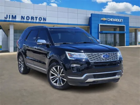 Black 2018 Ford Explorer Platinum for sale in Broken Arrow, OK