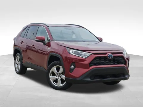 Red 2021 Toyota RAV4 Hybrid XLE Premium for sale in Broken Arrow, OK