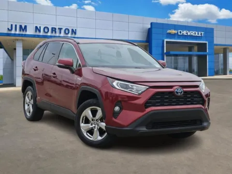 Red 2021 Toyota RAV4 Hybrid XLE Premium for sale in Broken Arrow, OK