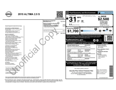 More photos of 2015 Nissan Altima 2.5 S at Jim Norton Chevrolet, OK