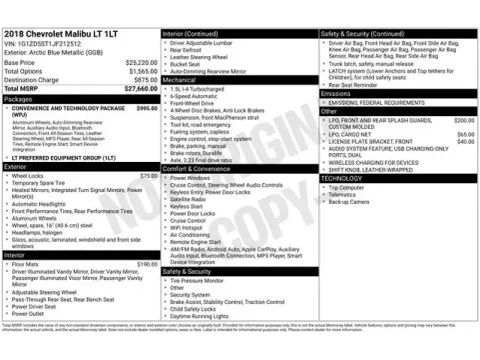 Photos of 2018 Chevrolet Malibu LT for sale in Tulsa, OK at Jim Norton T-Town Chevrolet