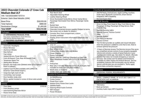 Another view of 2022 Chevrolet Colorado LT for sale in Tulsa, OK at Jim Norton T-Town Chevrolet