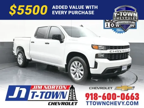 White 2021 Chevrolet Silverado 1500 Custom for sale in Tulsa, OK