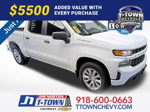 White 2021 Chevrolet Silverado 1500 Custom for sale in Tulsa, OK