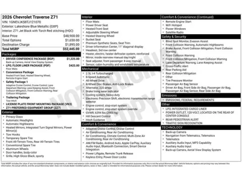 Another view of 2026 Chevrolet Traverse Z71 for sale in Tulsa, OK at Jim Norton T-Town Chevrolet